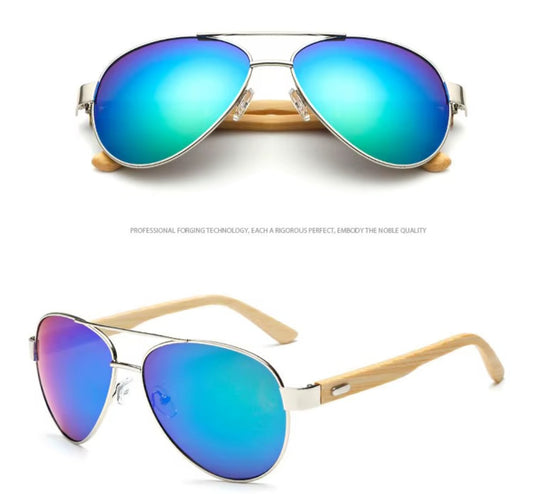 Sonnenbrille mit Wunschgravur Blaue variante mit ansicht von vorne und oben - Meisenberger Laser & Gravur